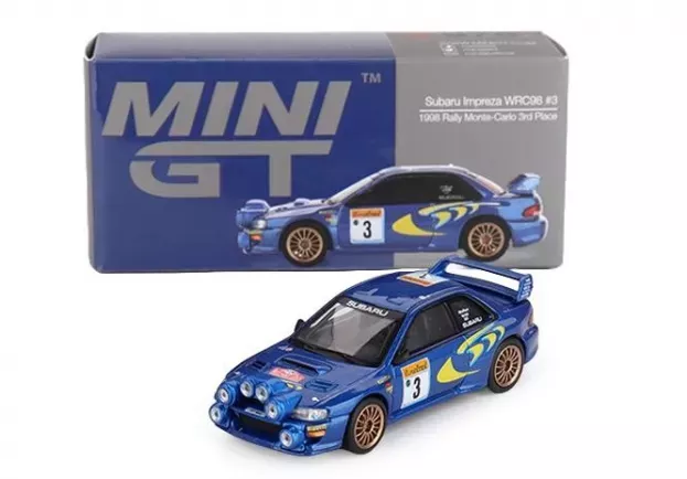 Mini GT Subaru Impreza Wrc98 night Version N 3 3rd Rally Montecarlo 1998 Colin Mcrae Nicky Grist 1:64 MGT00975-L