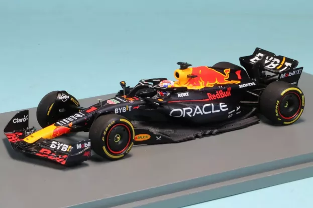 Spark Red Bull F1 Rb19 Team Oracle Red Bull Racing N 1 World Champion 2nd Sprint Race Qatar Gp With Pit Board 2023 Max Verstappen 1:43 S8919