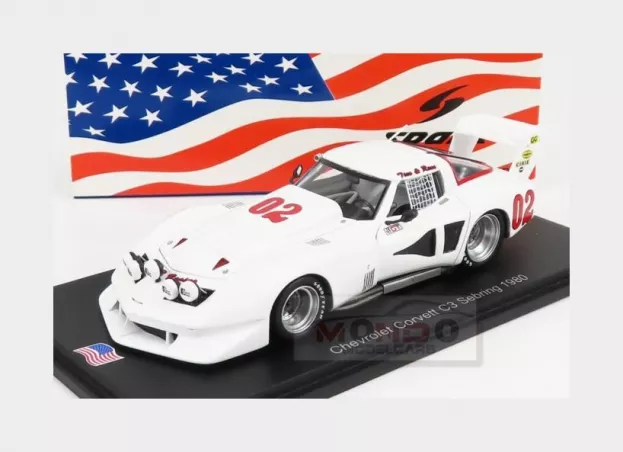 Spark Chevrolet Corvette C3 N 02 12h Sebring 1980 T.almeida R.rodriguez G.riano 1:43 US178