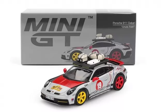 Mini GT Porsche 911 992 Dakar Coupe N 19 Uncle Rally Lhd 2024 1:64 MGT01068-L
