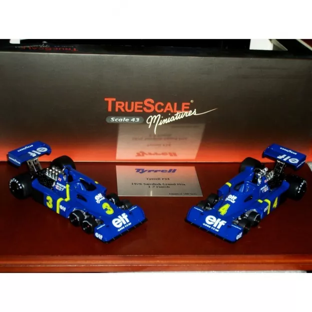 Truescale Tyrrell 2x F1 P34 Gp Swedish 1976 N 3 Winner J.scheckter N 4 2nd P.depailler 1:43 TSM104310