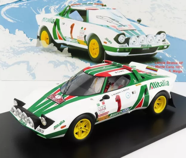 Spark Lancia Stratos Hf Alitalia night Version N 1 Winner Rally Montecarlo 1977 Sandro Munari Silvio Maiga 1:18 18S535