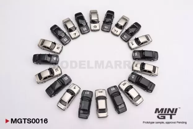 Mini GT Mercedes Set 20x 190e 2.5 16 Evo I Nurburgring Race Of Champions 1984 1:64 MGTS0016