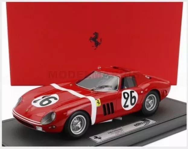 BBR Ferrari 250 Gto 3.0l V12 Team North American Racing N.a.r.t. N 26 24h Le Mans 1964 Ed Hugus Jose Rosinski Con Vetrina With Showcase 1:18 BBR1846C-VET