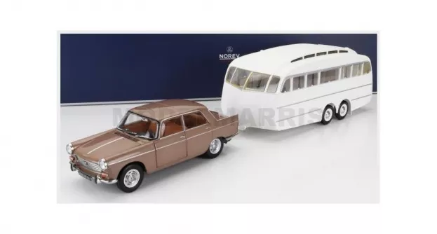 Norev Peugeot 404 With Caravan Roulotte Henon 1965 1:18 184837