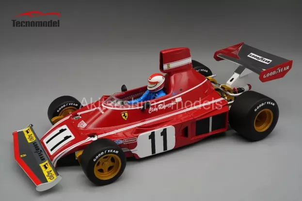 Tecnomodel Ferrari F1 312b3 N 11 Winner German Gp with Pilot Figure 1974 Clay Regazzoni 1:18 TMD18-313B