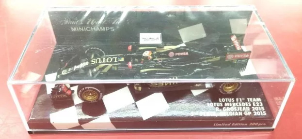 Minichamps Lotus F1 Renault E23 Hybrid Team Lotus F1 N 8 3rd Belgian Gp 2015 Romain Grosjean 1:43 417150108
