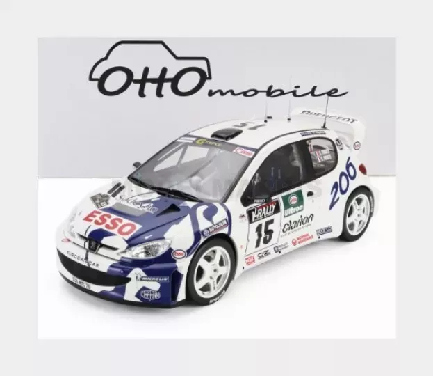 Ottomobile Peugeot 206 Wrc Team Peugeot Esso N 15 Rally Tour De Corse 1999 Gilles Panizzi Herve Panizzi 1:12 G081