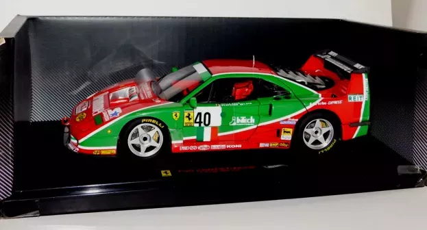 Hot Wheels Ferrari F40 Lm Competizione N 40 24h Le Mans 1995 1:18 V7427