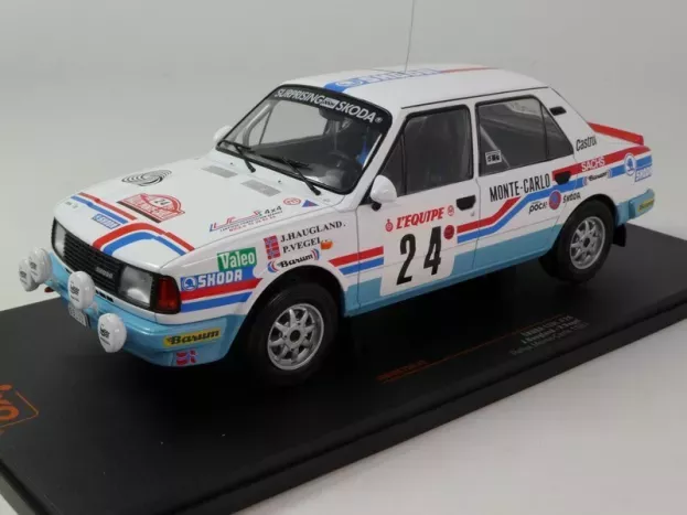 IXO Models Skoda 130l night Version N 24 Rally Montecarlo 1987 John Haugland Petter Vegel 1:18 18RMC156.22