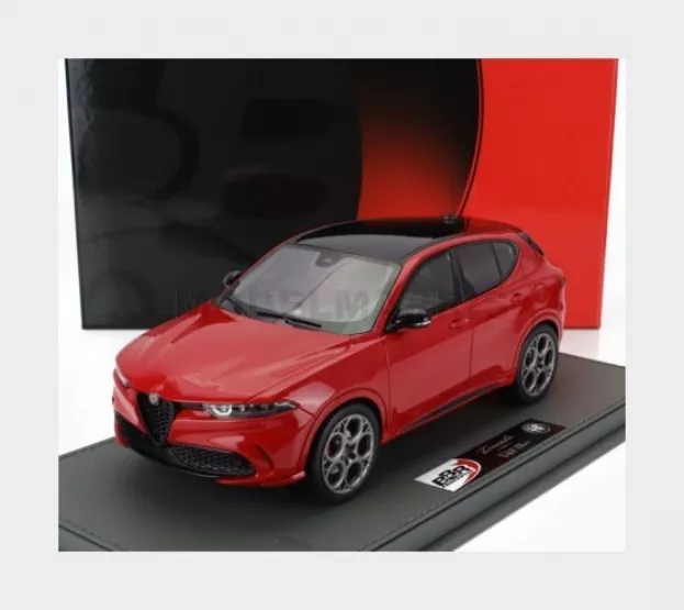BBR Alfa Romeo Tonale Tributo Black Roof 2023 Con Vetrina With Showcase 1:18 BBRC1858A-VET