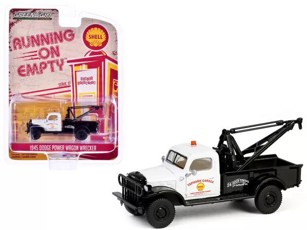 Greenlight Dodge Power Wagon Pick-up Tow Truck Carro Attrezzi Wrecker Road Service 1945 1:64 41170A
