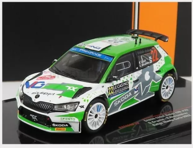 IXO Models Skoda Fabia Rally2 Evo N 22 Rally Montecarlo 2022 N.gryazin K.aleeksandrov 1:43 RAM840.22