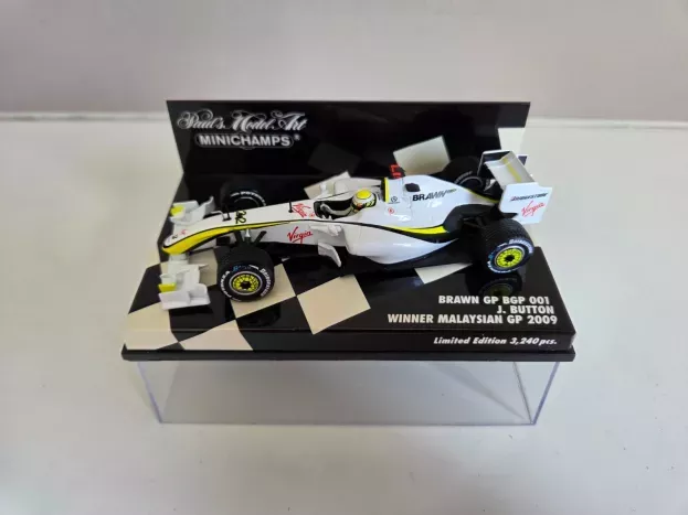 Minichamps Brawn Gp F1 Bgp 001 N 22 2nd Winner Gp Malaysia J.button 2009 World Champion 1:43 400090222