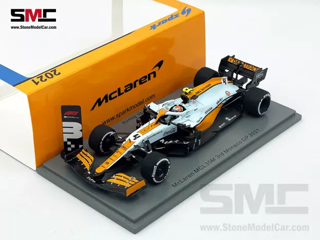 Spark Mclaren F1 Mcl35l Team Mclaren N 4 3rd Monaco Gp with N3 Board 2021 Lando Norris 1:43 S7679