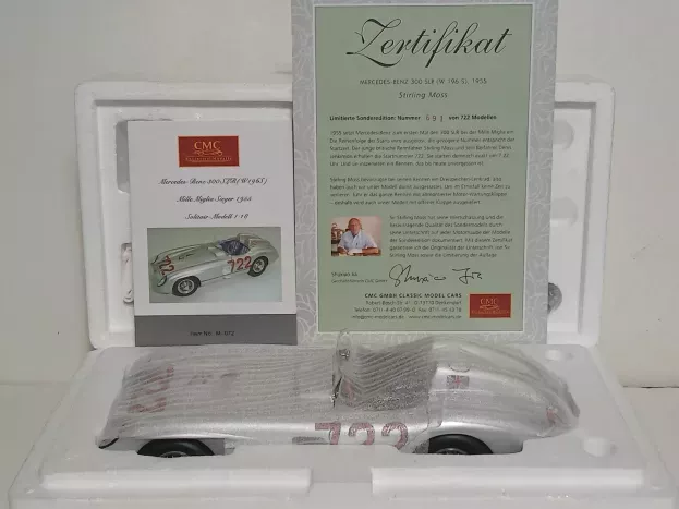 CMC Mercedes-Benz 300 SLR Mille Miglia 722 1955 Sir Stirling Moss 1:18 M-072