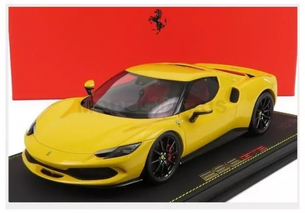 BBR Ferrari 296 Gtb Hybrid 830hp V6 2021 Con Vetrina With Showcase 1:18 P18210C1-VET
