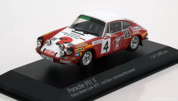 Minichamps Porsche 911s 901 N 4 2nd Rally Montecarlo 1972 Larrousse Perramond 1:43 400726804