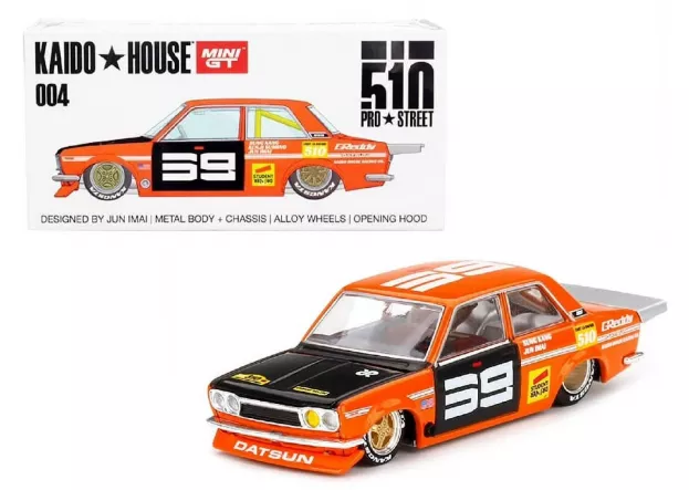 Mini-GT Datsun 510 Kaido House Designed By Jun Imai N 59 Racing 1971 1:64 KHMG004