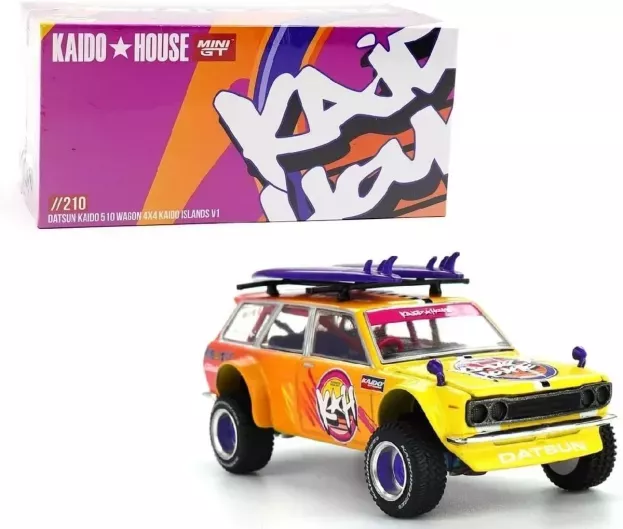 Mini GT Datsun 510 Kaido Island V1 4x4 Sw Station Wagon 1969 1:64 KHMG210