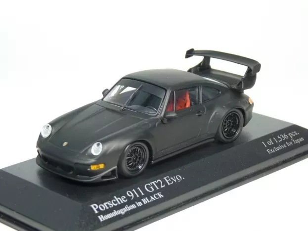 Minichamps Porsche 911 993 Gt2 1996 Homologation In Black Exclusive For Kyosho 1:43 433986793