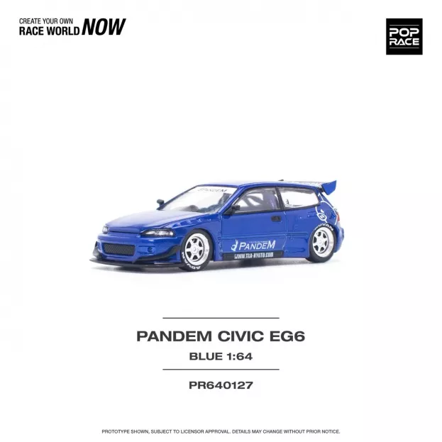 Pop Race Honda Civic Eg6 Pandem 1993 1:64 PR640127