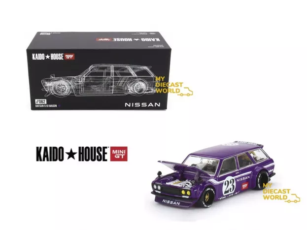 Mini-GT Datsun 510 Kaido House N 23 V1 Sw Station Wagon 1972 1:64 KHMG062