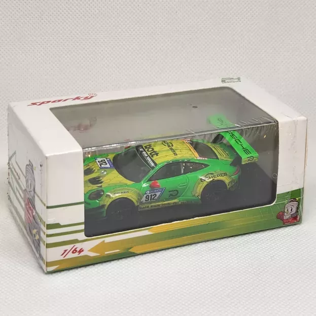 Spark Porsche 911 991 Gt3 R Team Manthey Racing N 912 Winner 24h Nurburgring 2018 R.lietz P.pilet F.makowiecki N.tandy 1:64 Y119