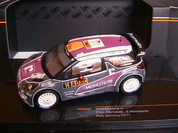 IXO Models Citroen Ds3 N 14 Rally Germany 2011 P.v.merkstejin E.mombaerts 1:43 RAM480
