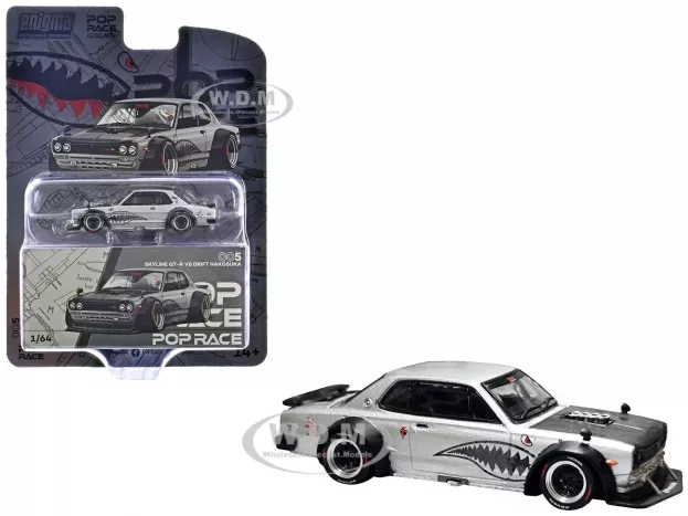 Pop Race Nissan Skyline Gt-r V8 r34 Drift Hakosuka 2007 1:64 PRE005