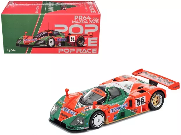Pop Race Mazda 787b 2.6l Team Mazdaspeed Co. Ltd. N 55 Winner 24h Le Mans 1991 Bertrand Gachot Johnny Herbert Volker Weidler 1:64 PR640301
