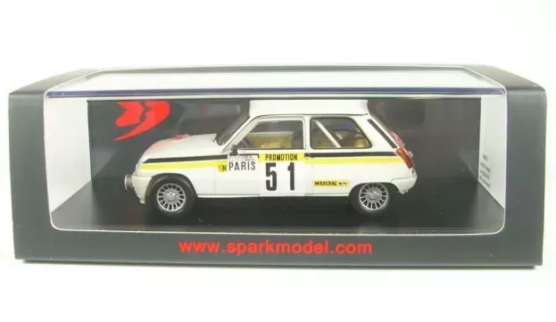 Spark Renault R5 Alpine Turbo N 51 Rally Montecarlo 1984 F.chauche C.teyssier 1:43 S3868