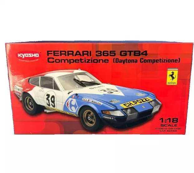 Kyosho Ferrari 365 Gtb 4 4.4l V12 Team Charles Pozzi N 39 24h Le Mans 1972 J.c.andruet C.b.lena 1:18 08164E