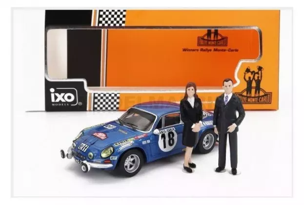 IXO Models Renault Alpine A110 1800s N 18 Winner Rally Montecarlo 1973 With Figure J.c.andruet M.petit 1:43 SPRM001-73