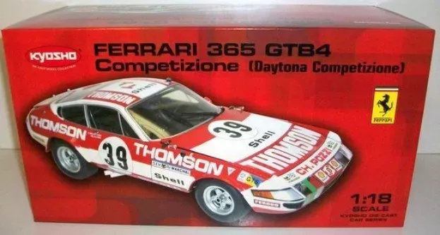 Kyosho Ferrari 365 Gtb 4 Competizione Team Automobiles Charles Pozzi Thomson N 39 Winner Gt Class 24h Le Mans 1973 C.ballot-lena V.elford 1:18 08164F