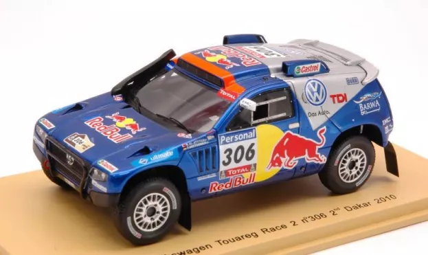 Spark Volkswagen Touareg Race 2 Red Bull N 306 2nd Dakar 2010 Al Attiyah Gottschalk 1:43 S0827
