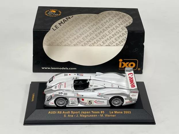 IXO Models Audi R8 Audi Sport Japan Team N 5 24h Le Mans 2003 S.ara J.magnussen M.werner 1:43 LMM049