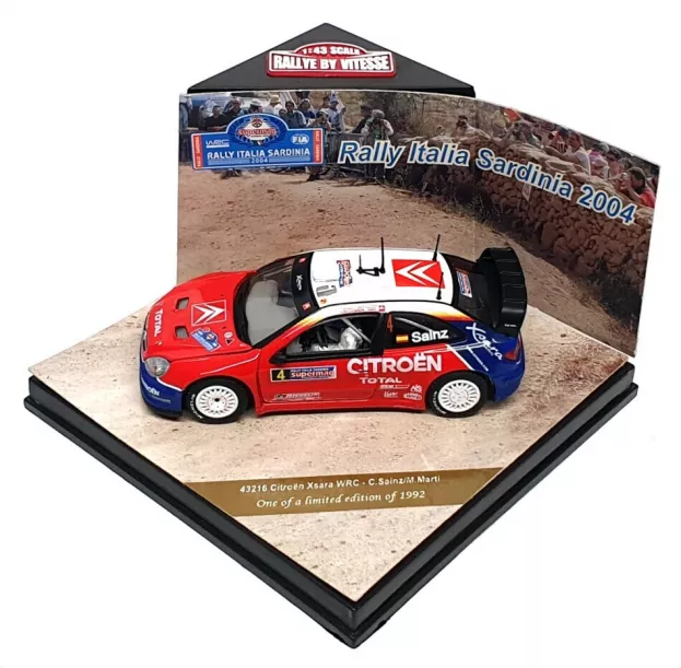 Vitesse Citroen Xsara Wrc N 4 Rally Italia Sardinia 2004 C.sainz M.marti 1:43 43216