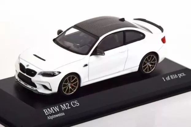 Minichamps Bmw 2-series M2 Cs Coupe g42 2020 Gold Wheels 1:43 410021020