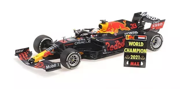 Minichamps Red Bull F1 Rb16b Honda Ra620h Team Red Bull Racing N 33 Winner Abu Dhabi Gp With Pit Board Max Verstappen 2021 World Champion 1:18 110212333