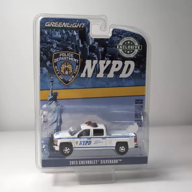 Greenlight Chevrolet Silverado Pick-up Nypd Police 2015 1:64 30093