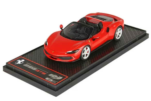 BBR Ferrari 296 Gts Spider 2022 Silver Wheels 1:43 BBRC268D