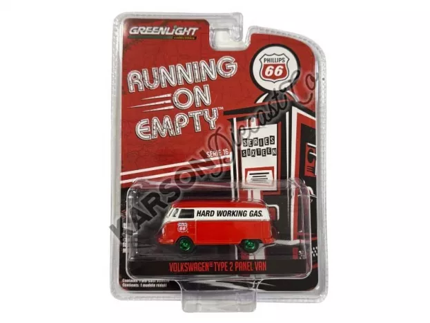 Greenlight Volkswagen T1 Type 2 Panel Van Hard Working Gas 1962 1:64 41160F