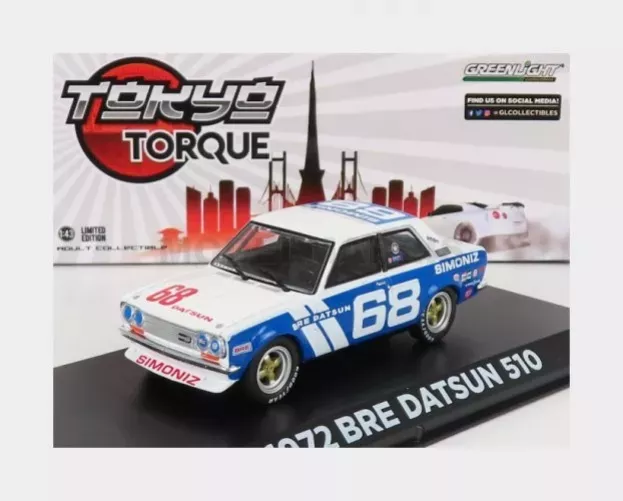 Greenlight Datsun 510 Bre N 68 Racing 1972 P.gregg 1:43 86346
