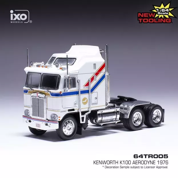 IXO Models Kenworth K100 Aerodyne Tractor Truck 3-assi 1976 1:64 64TR005