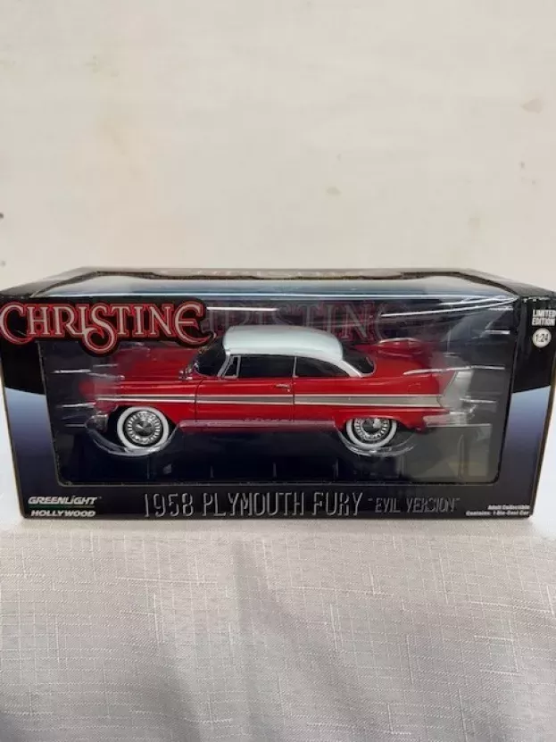 Greenlight Plymouth Fury 2-door 1958 Black Windows Evil Version Christine La Macchina Infernale 1:24 84082