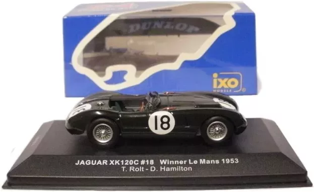 IXO Models Jaguar C-type Spider 3.4l Team Jaguar Cars Ltd N 18 Winner 24h Le Mans 1953 Tony Rolt Duncan Hamilton 1:43 LM1953