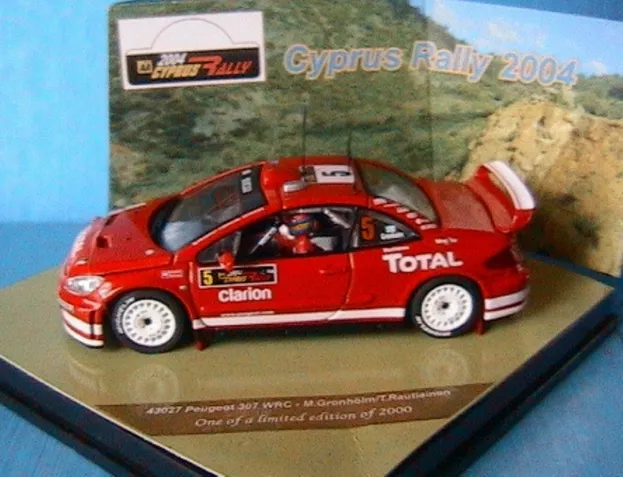 Vitesse Peugeot 307 Wrc N 5 Rally Cyprus 2004 Marcus Gronholm Timo Rautiainen 1:43 43027