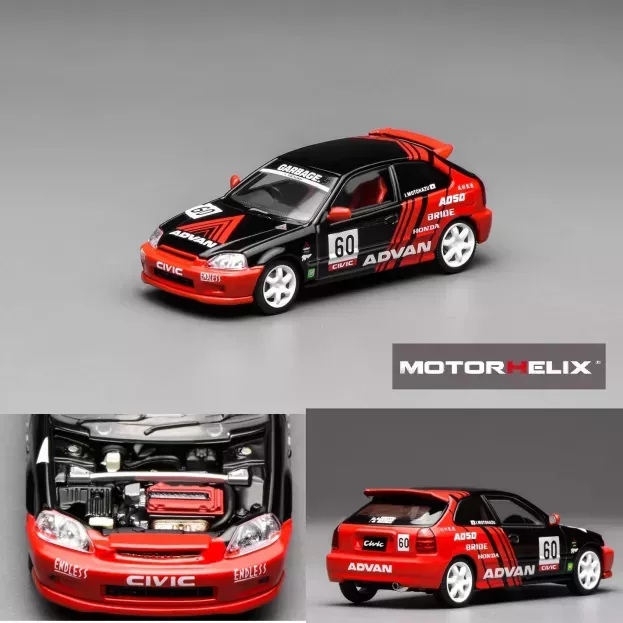 Motorhelix Honda Civic Ek9 Type R Advan N 60 Racing 1999 1:64 M65026