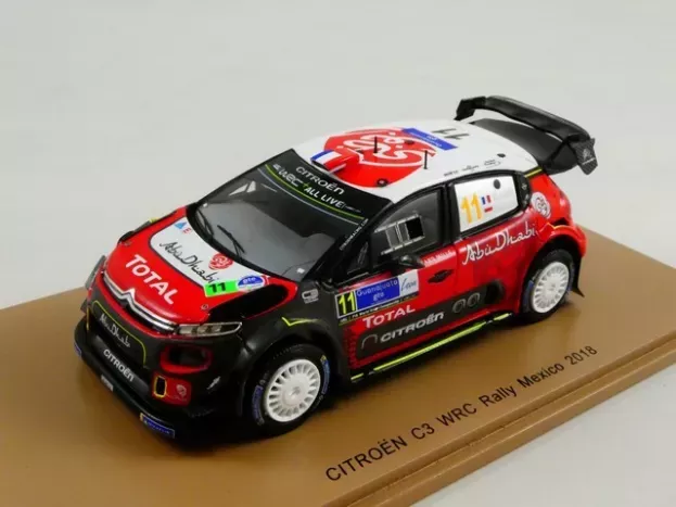 Spark Citroen C3 Wrc Team Citroen Total Abu Dhabi Wrt N 11 Rally Mexico 2018 S.loeb D.elena 1:43 S5962